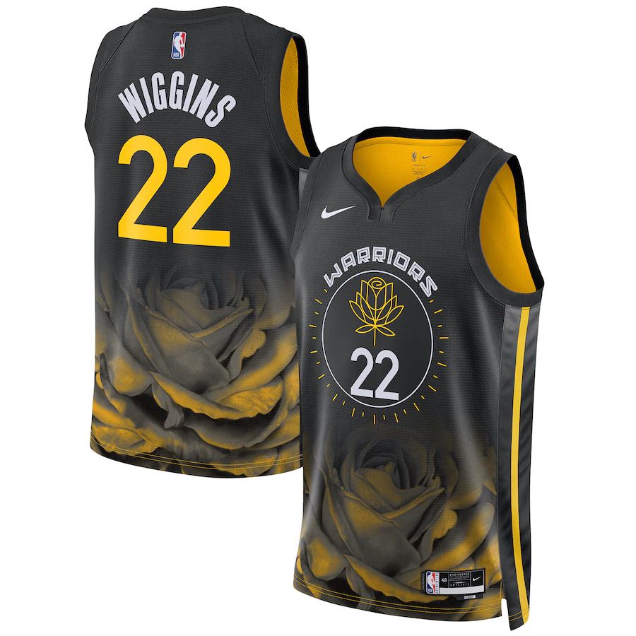 Men Golden State Warriors #22 Jordan Poole Nike Black City Edition 2022-23 Swingman NBA Jersey